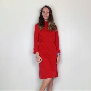 Cato red trench coat dress heavy coat size 7-8